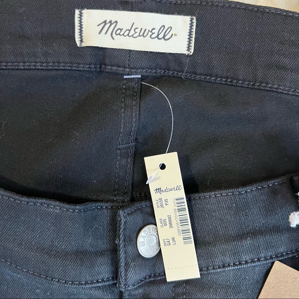 Madewell Petite 9" Mid-Rise Skinny Jeans in Lunar Wash TENCEL™ Denim Black J6550 - Picture 6 of 12